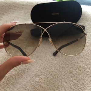 AUTHENTIC TOM FORD EVA AVIATOR SUNGLASSES